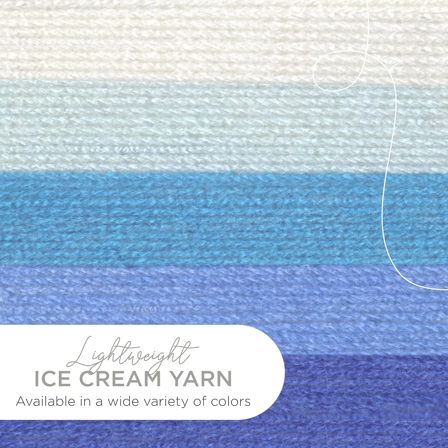 image:image1 Skein Lion Brand Yarn Ice Cream Baby Yarn BlueberryBlue Moon