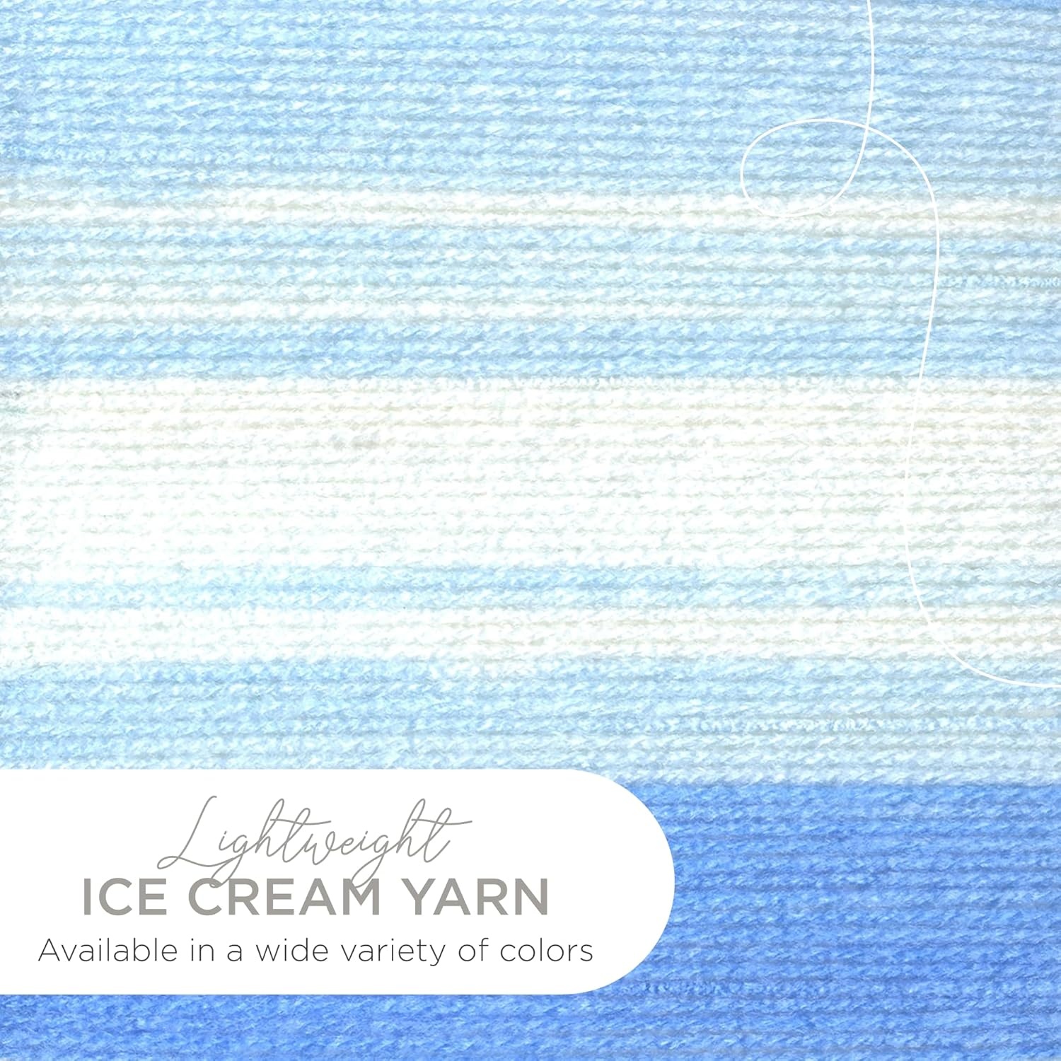 image:image1 Skein Lion Brand Yarn Ice Cream Baby Yarn BlueberryBlueberry