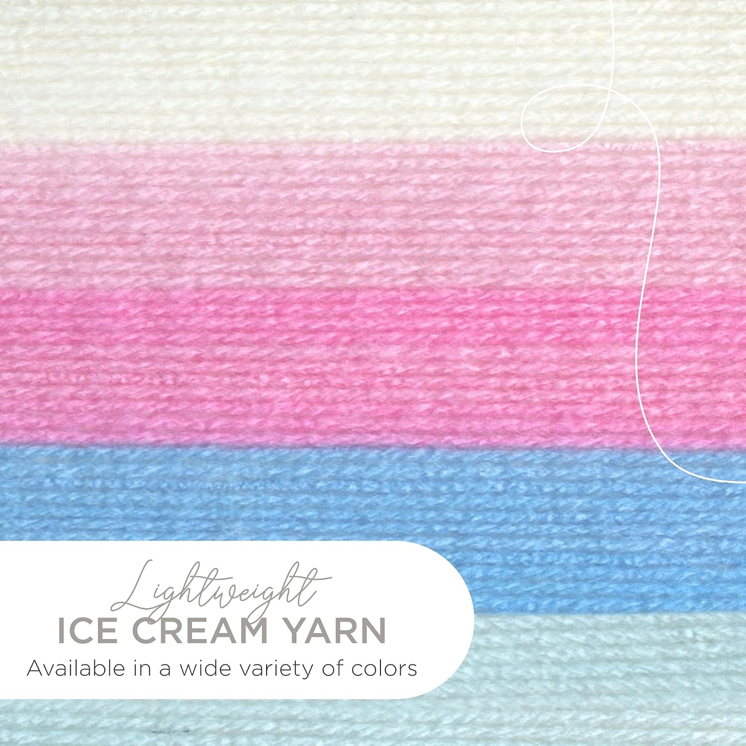 image:image1 Skein Lion Brand Yarn Ice Cream Baby Yarn BlueberryCake Batter