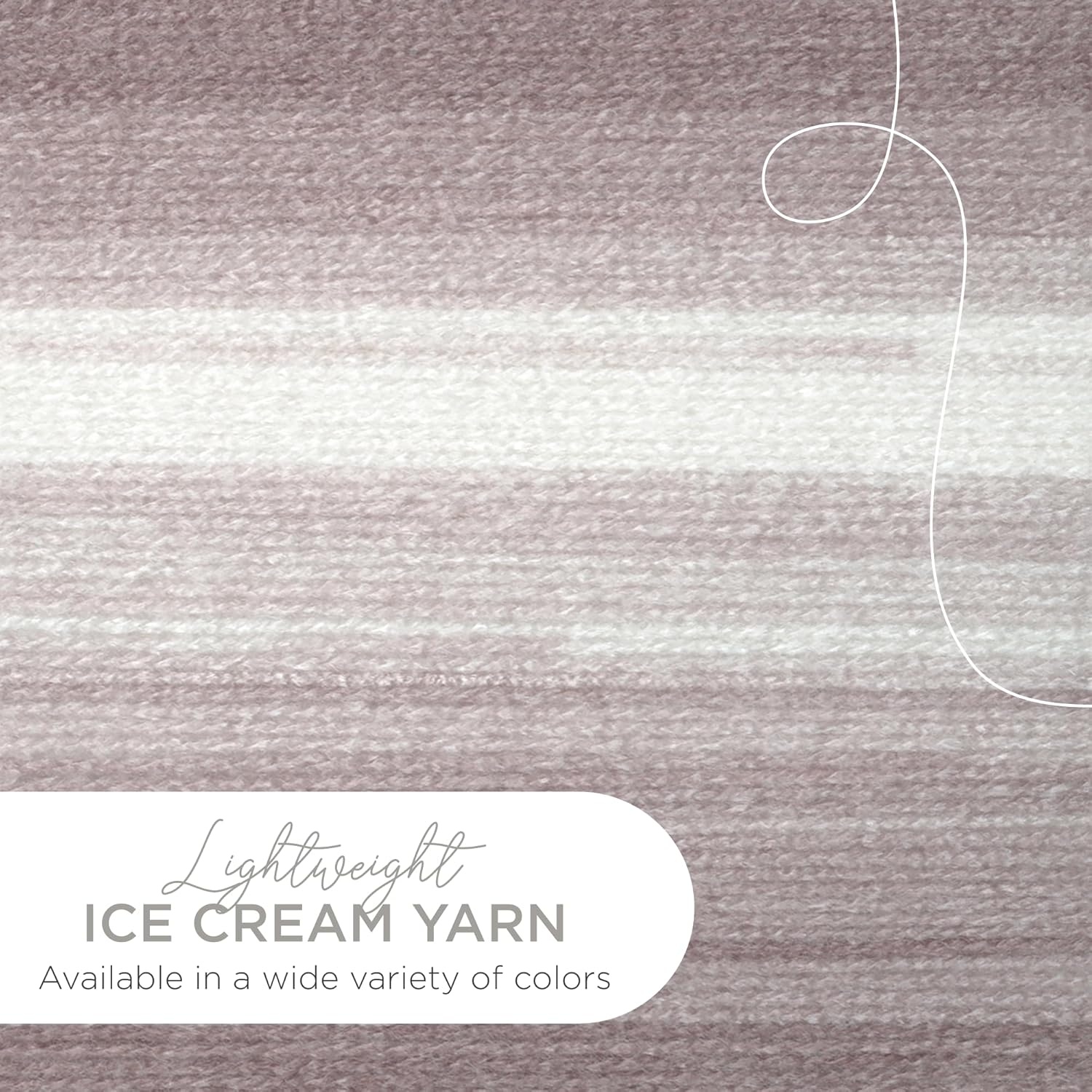 image:image1 Skein Lion Brand Yarn Ice Cream Baby Yarn BlueberryCoffee