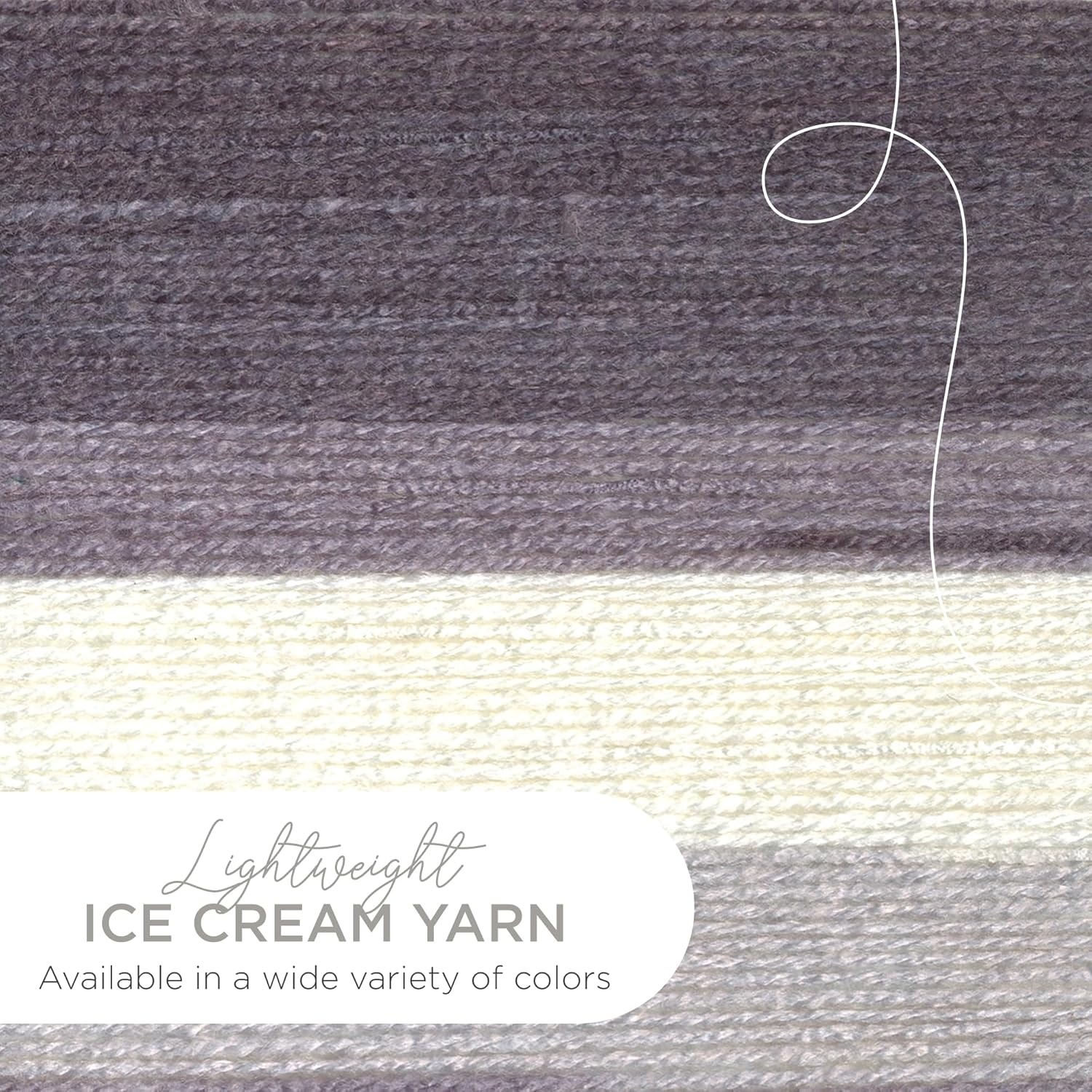 image:image1 Skein Lion Brand Yarn Ice Cream Baby Yarn BlueberryCookies Cream