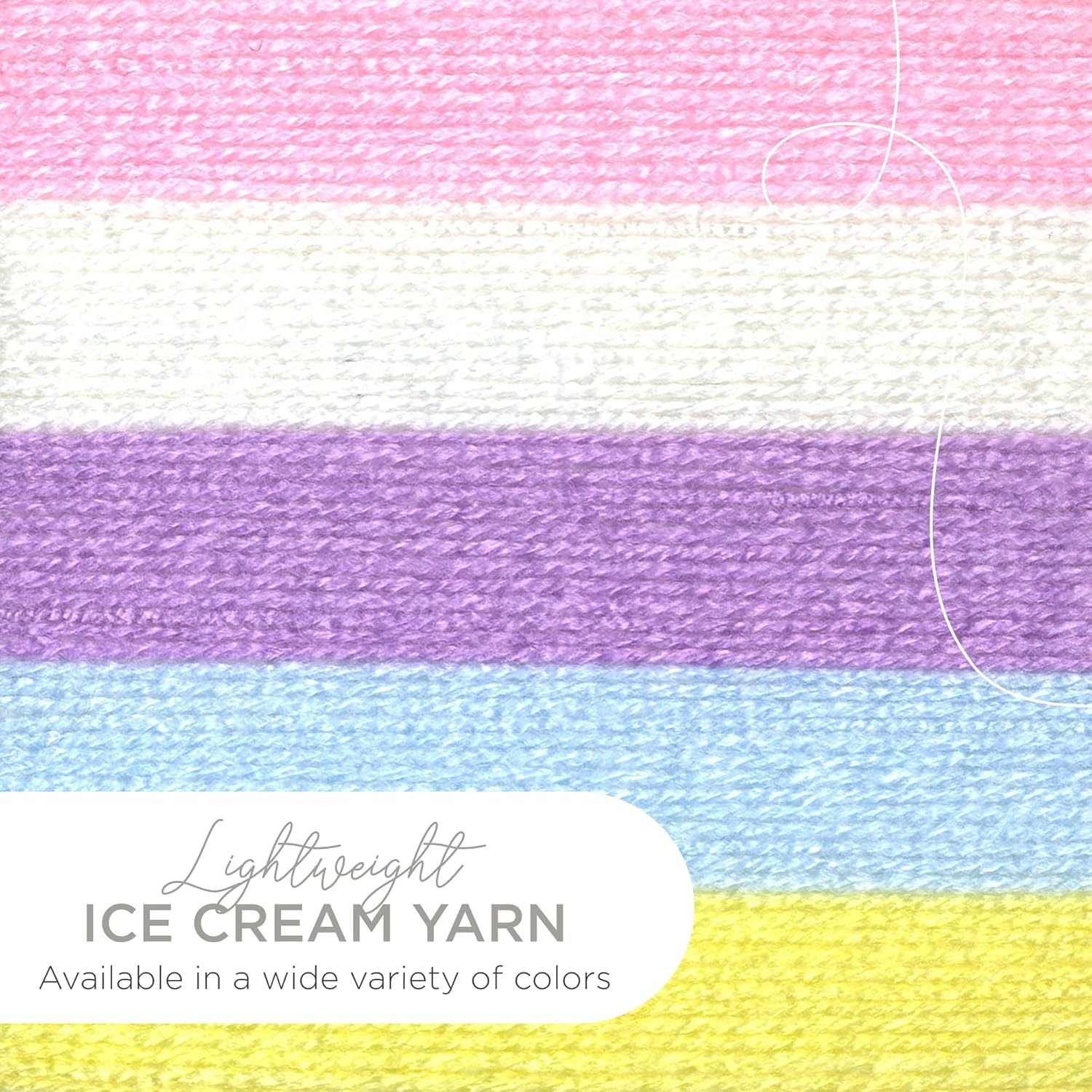 image:image1 Skein Lion Brand Yarn Ice Cream Baby Yarn BlueberryCotton Candy