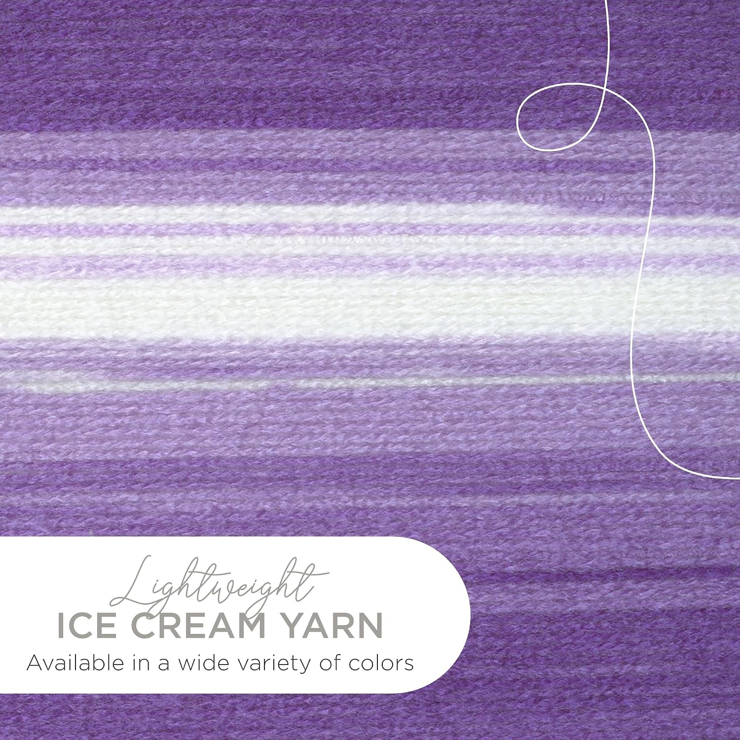 image:image1 Skein Lion Brand Yarn Ice Cream Baby Yarn BlueberryGrape