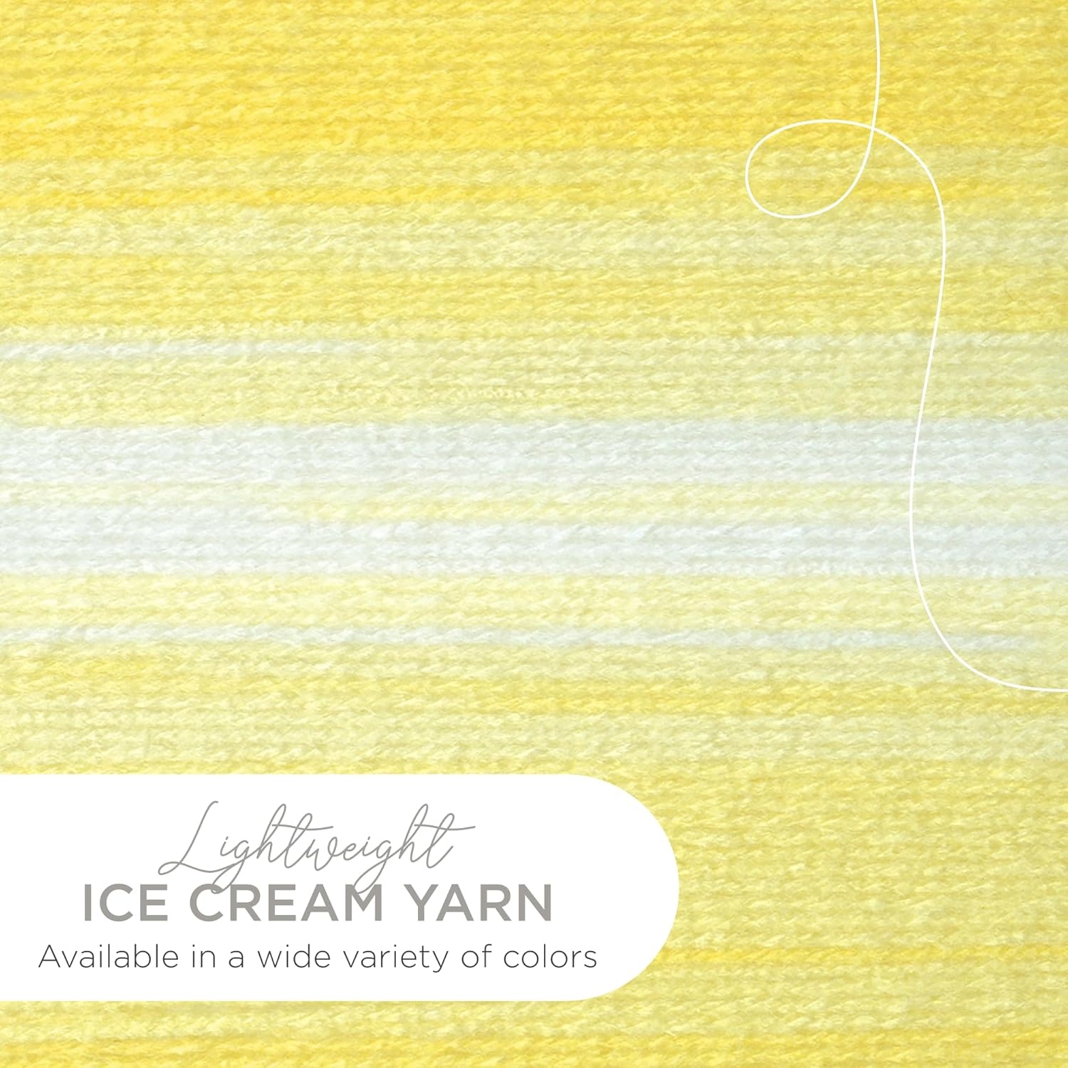 image:image1 Skein Lion Brand Yarn Ice Cream Baby Yarn BlueberryLemon Meringue