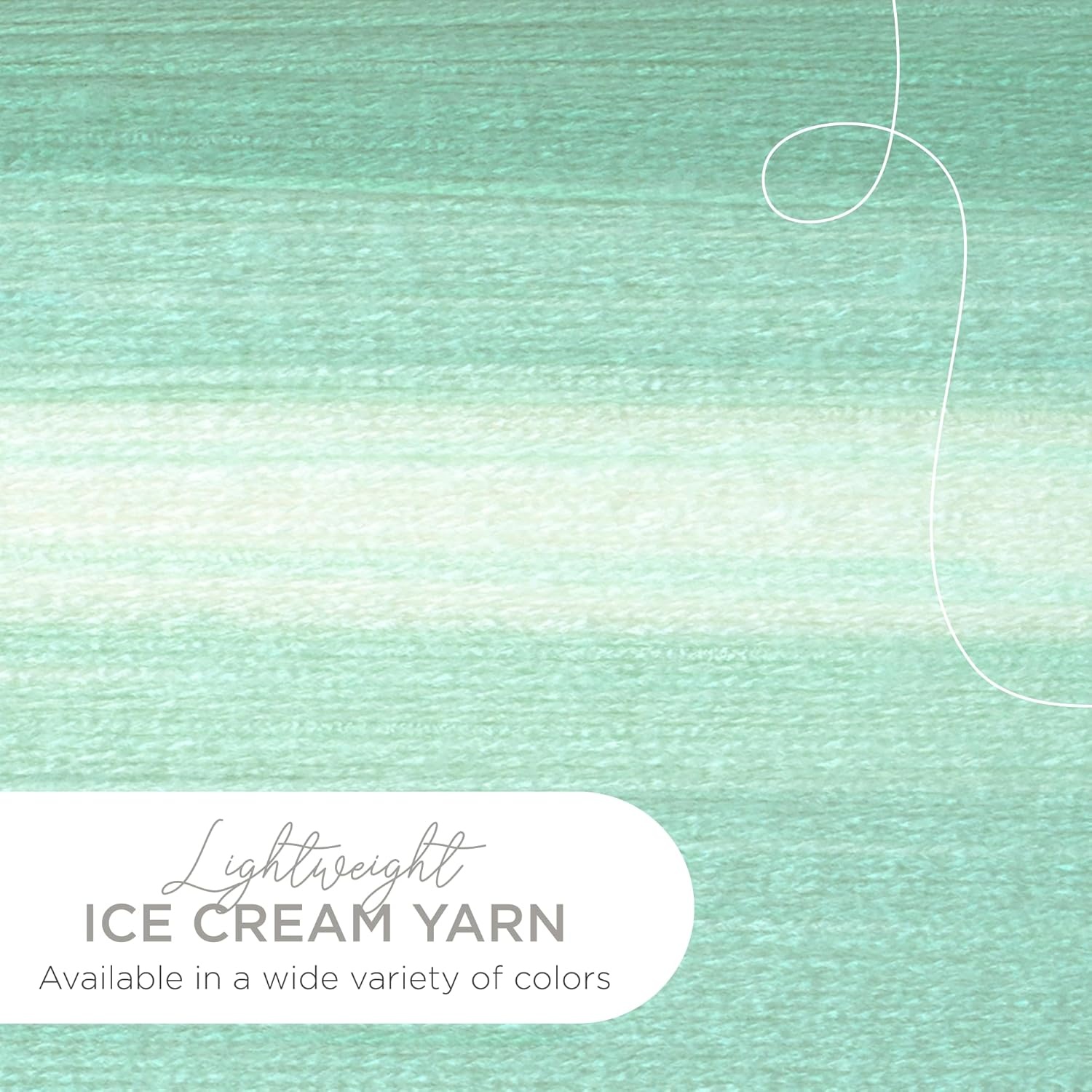 image:image1 Skein Lion Brand Yarn Ice Cream Baby Yarn BlueberryMint