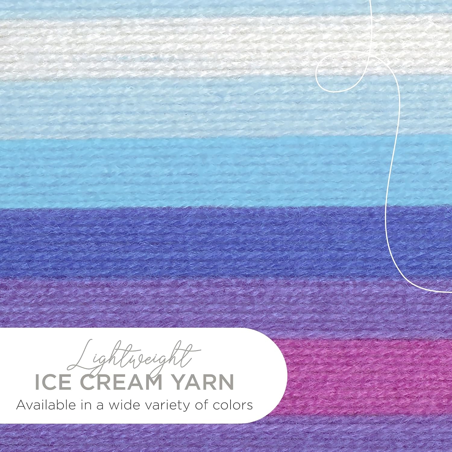 image:image1 Skein Lion Brand Yarn Ice Cream Baby Yarn BlueberryMoon Mist