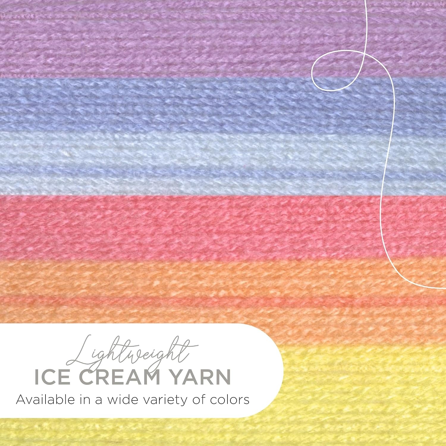 image:image1 Skein Lion Brand Yarn Ice Cream Baby Yarn BlueberryParfait