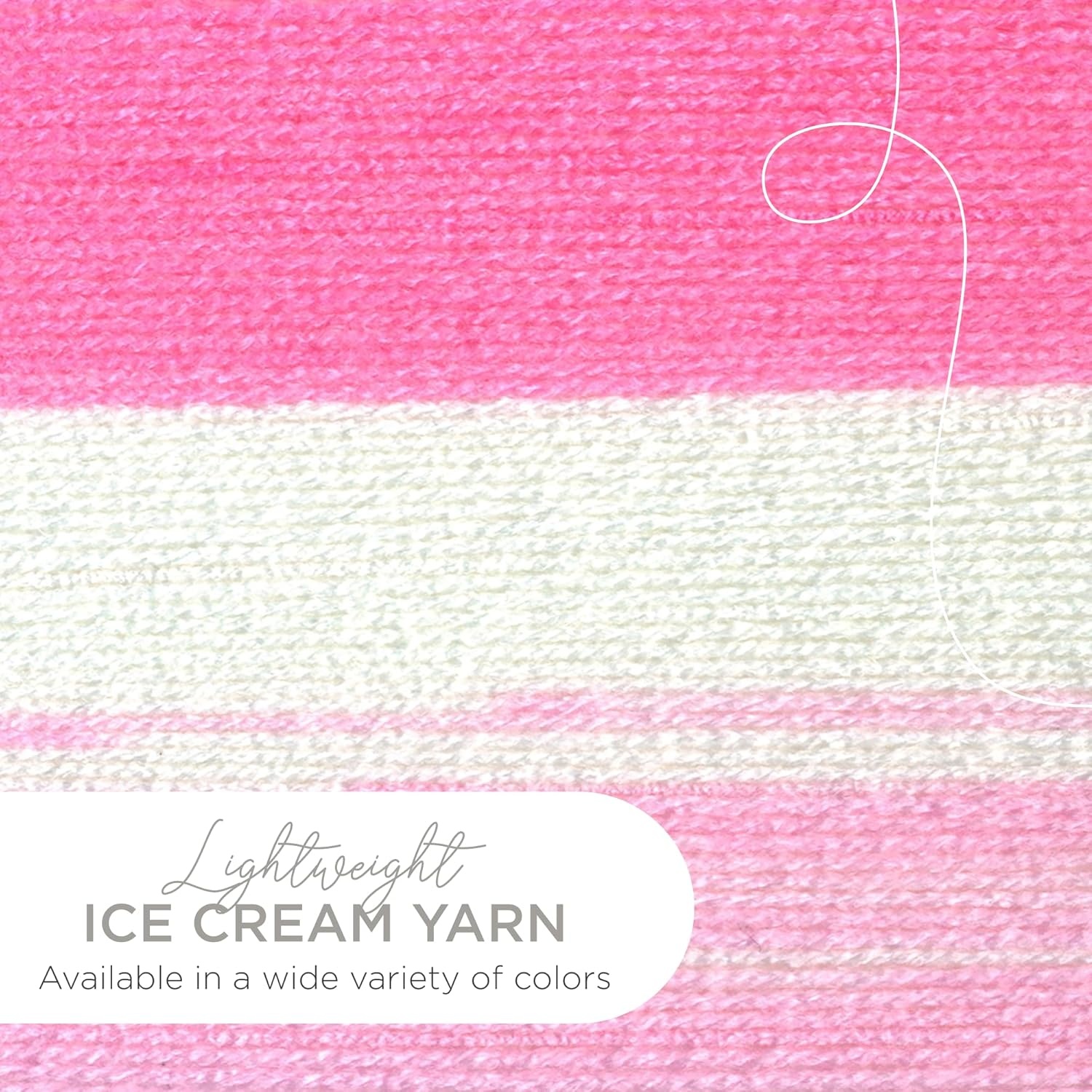 image:image1 Skein Lion Brand Yarn Ice Cream Baby Yarn BlueberryStrawberry
