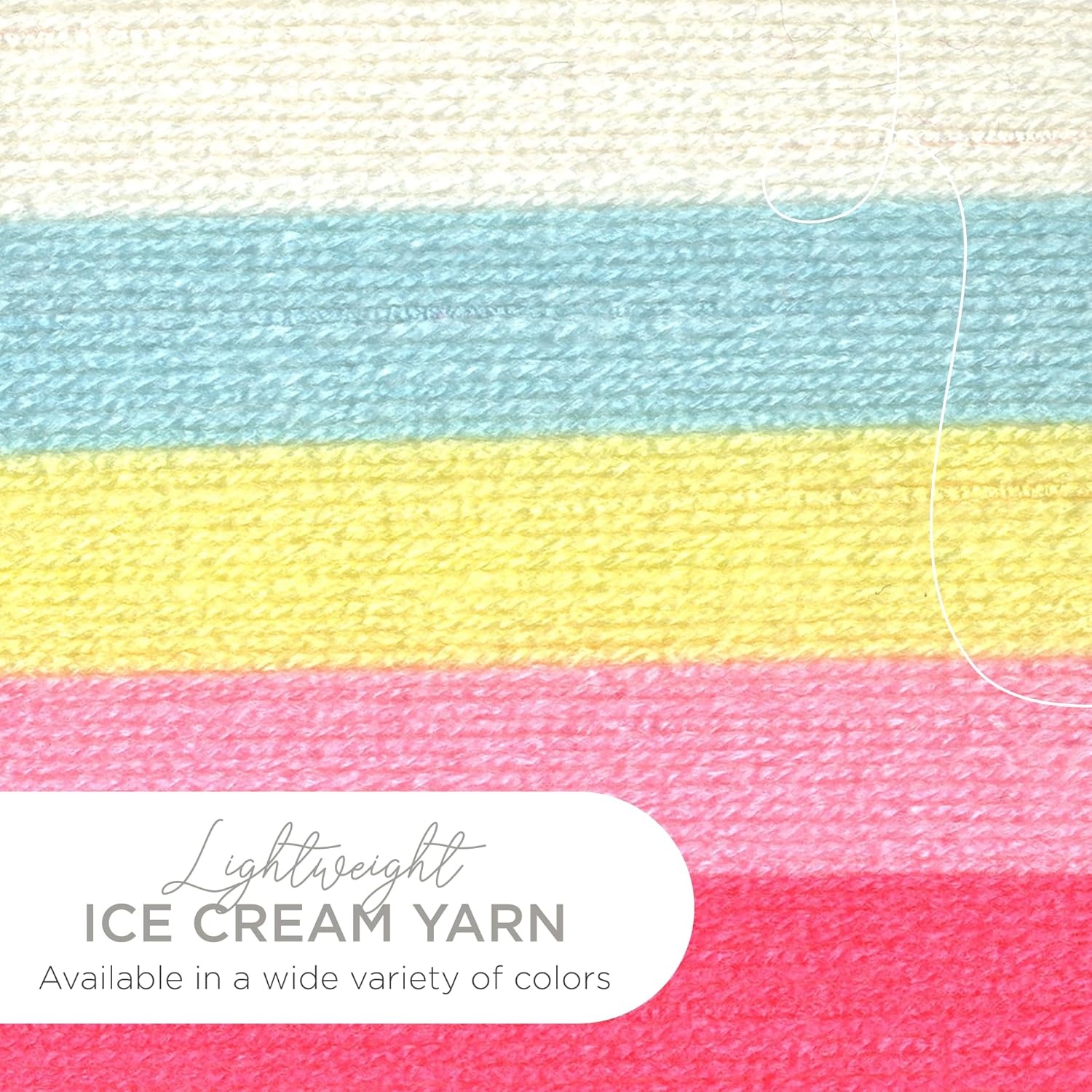 image:image1 Skein Lion Brand Yarn Ice Cream Baby Yarn BlueberryTutti Frutti