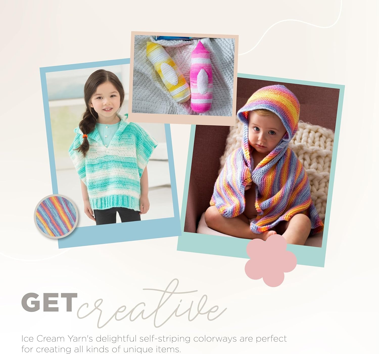 image:image1 Skein Lion Brand Yarn Ice Cream Baby Yarn BlueberryUbe