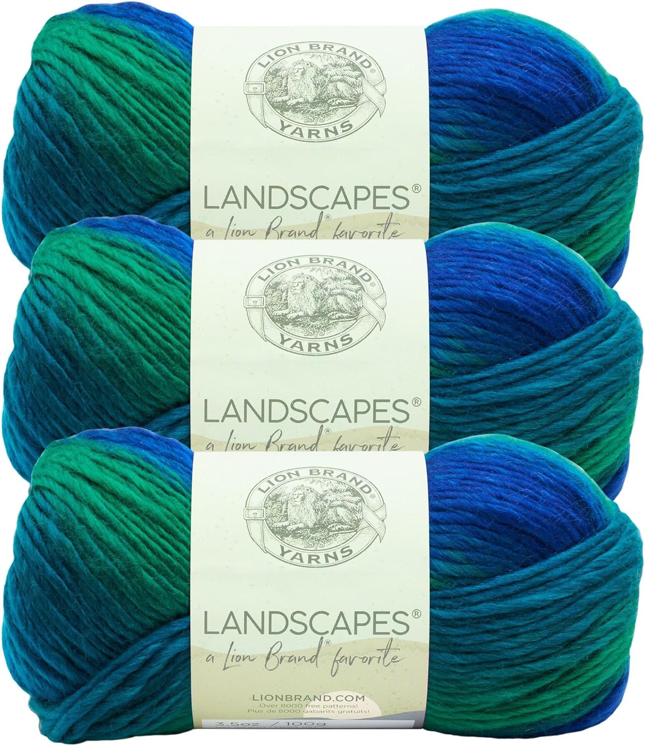 image:image1 Skein Lion Brand Yarn Landscapes Yarn Desert SpringBlue Lagoon