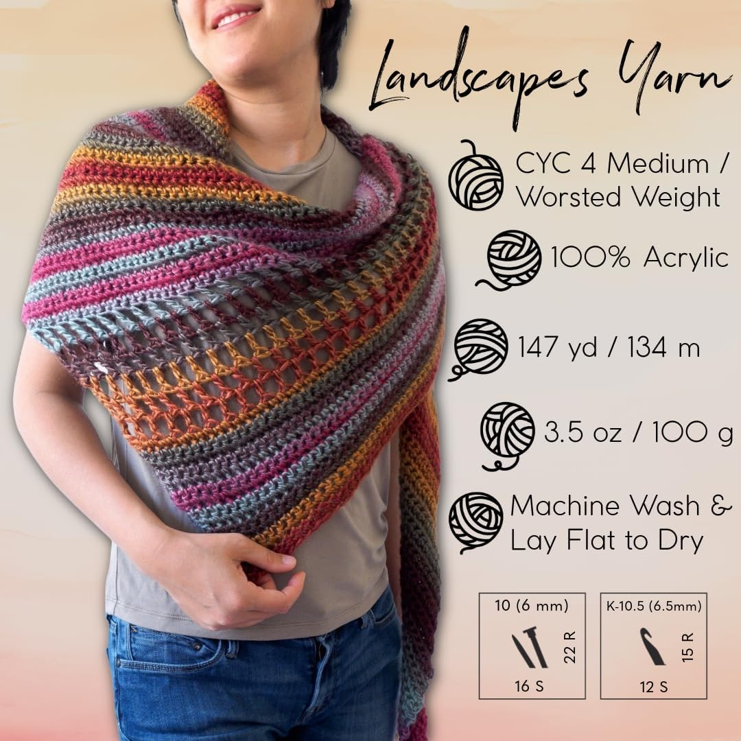 image:image1 Skein Lion Brand Yarn Landscapes Yarn Desert SpringBoardwalk
