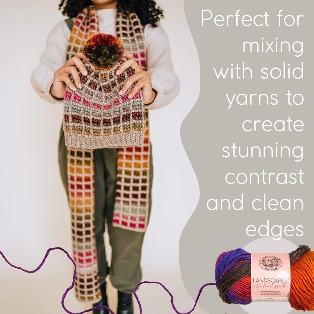 image:image1 Skein Lion Brand Yarn Landscapes Yarn Desert SpringBoardwalk