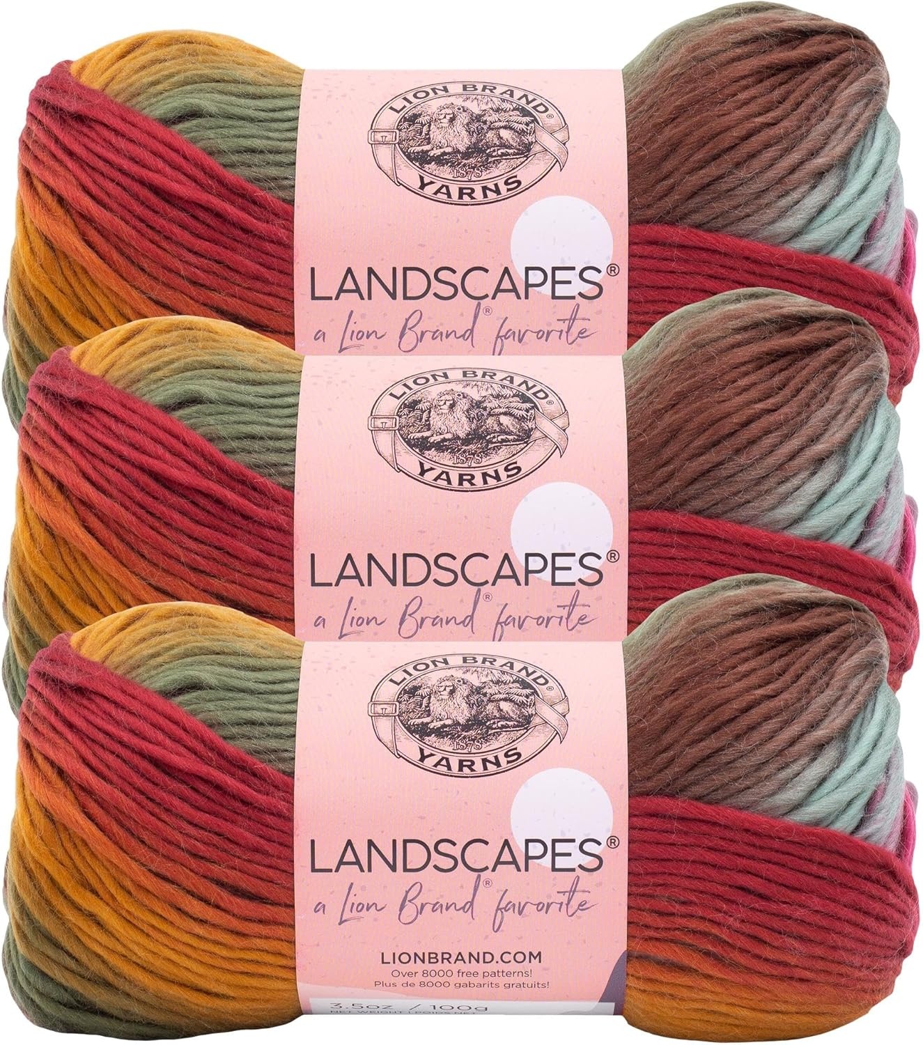 image:image1 Skein Lion Brand Yarn Landscapes Yarn Desert SpringDesert Spring