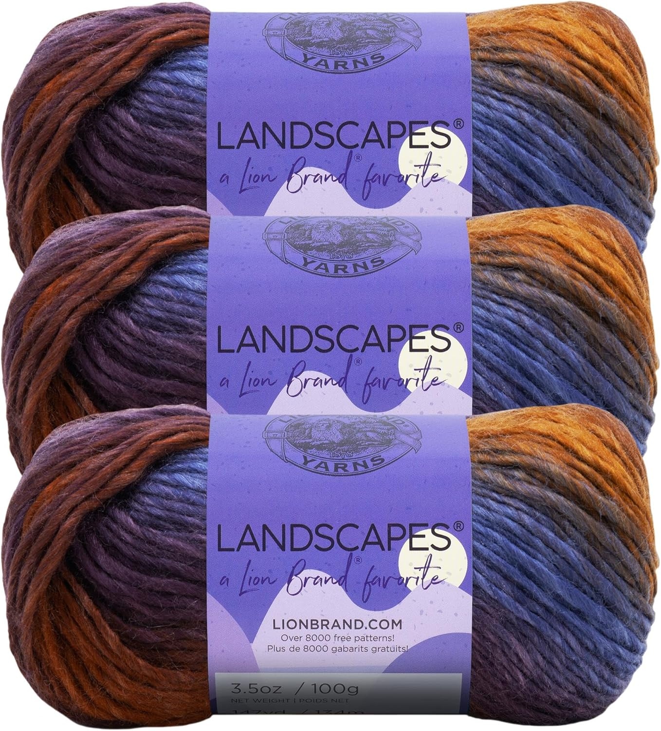 image:image1 Skein Lion Brand Yarn Landscapes Yarn Desert SpringMountain Range