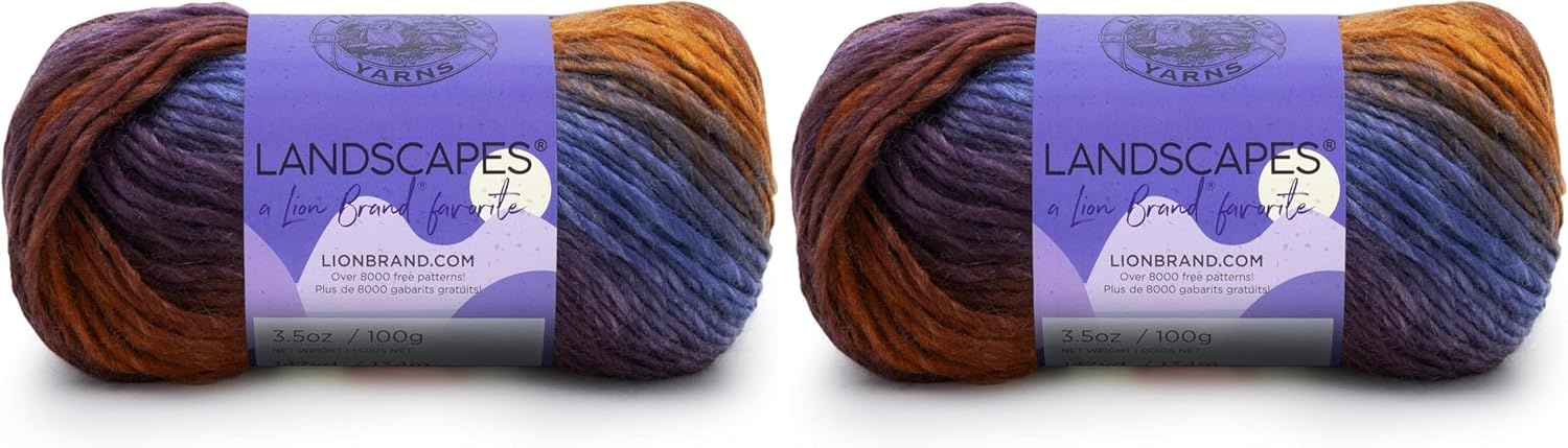 image:image1 Skein Lion Brand Yarn Landscapes Yarn Desert SpringMountain Range