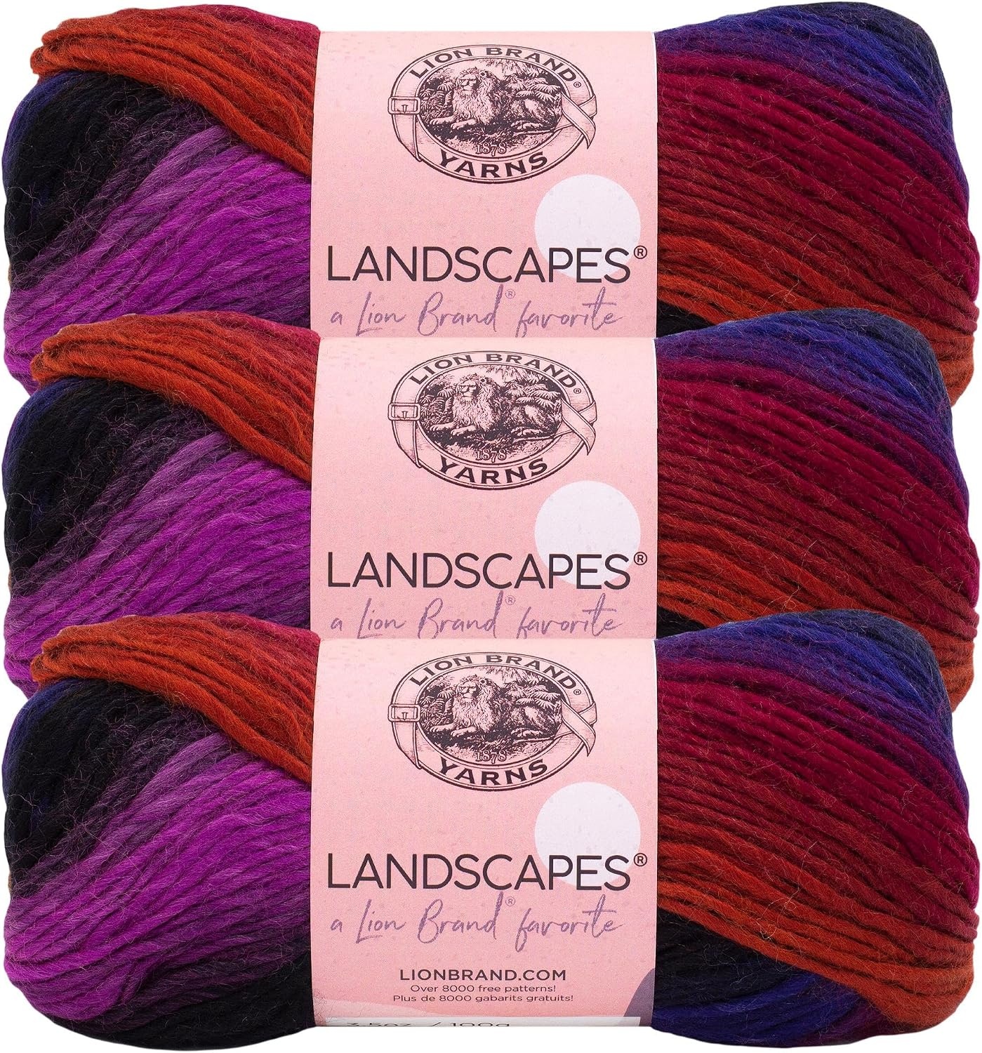 image:image1 Skein Lion Brand Yarn Landscapes Yarn Desert SpringVolcano