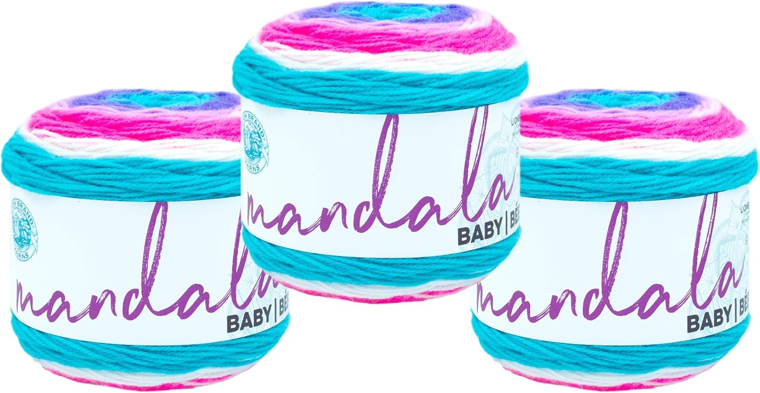 image:image3 Pack Lion Brand Yarn Mandala Baby Yarn Diago AlleyUnicorn Cloud