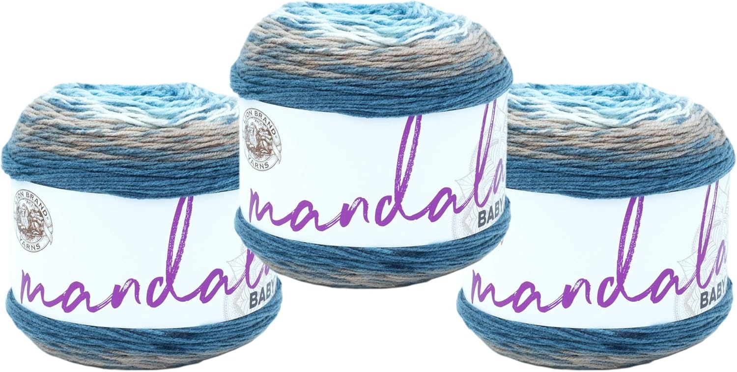 image:image3 Pack Lion Brand Yarn Mandala Baby Yarn Diago AlleyWishing Well