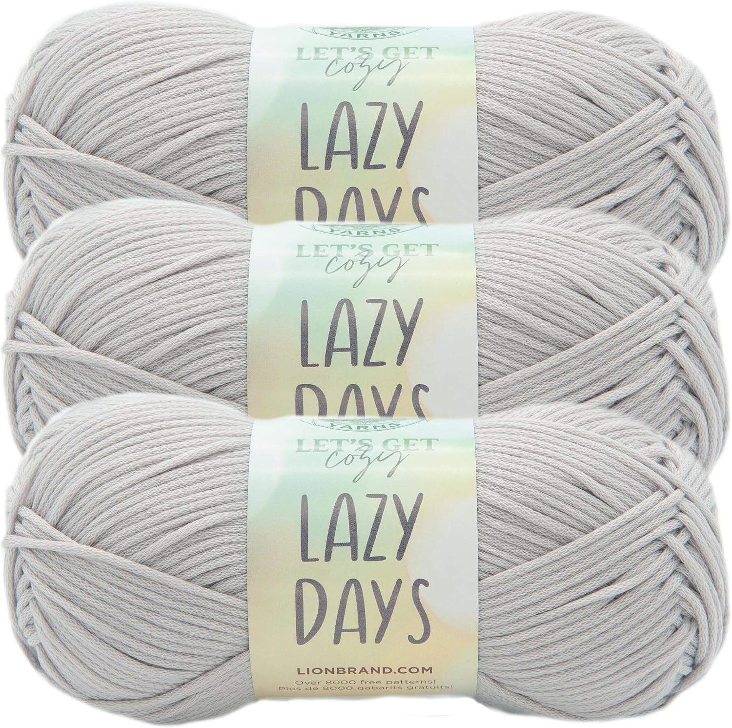 image:imageLion Brand Lazy Days Beginner Yarn for Knitting Crocheting and Crafts Clay 3 PackWind Chime