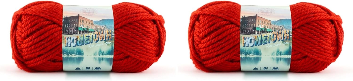 image:imageLion Brand Yarn 135219 Hometown Yarn North Folk Merlot 1 SkeinCincinnati Red