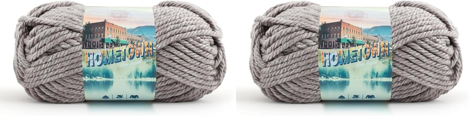 image:imageLion Brand Yarn 135219 Hometown Yarn North Folk Merlot 1 SkeinGray