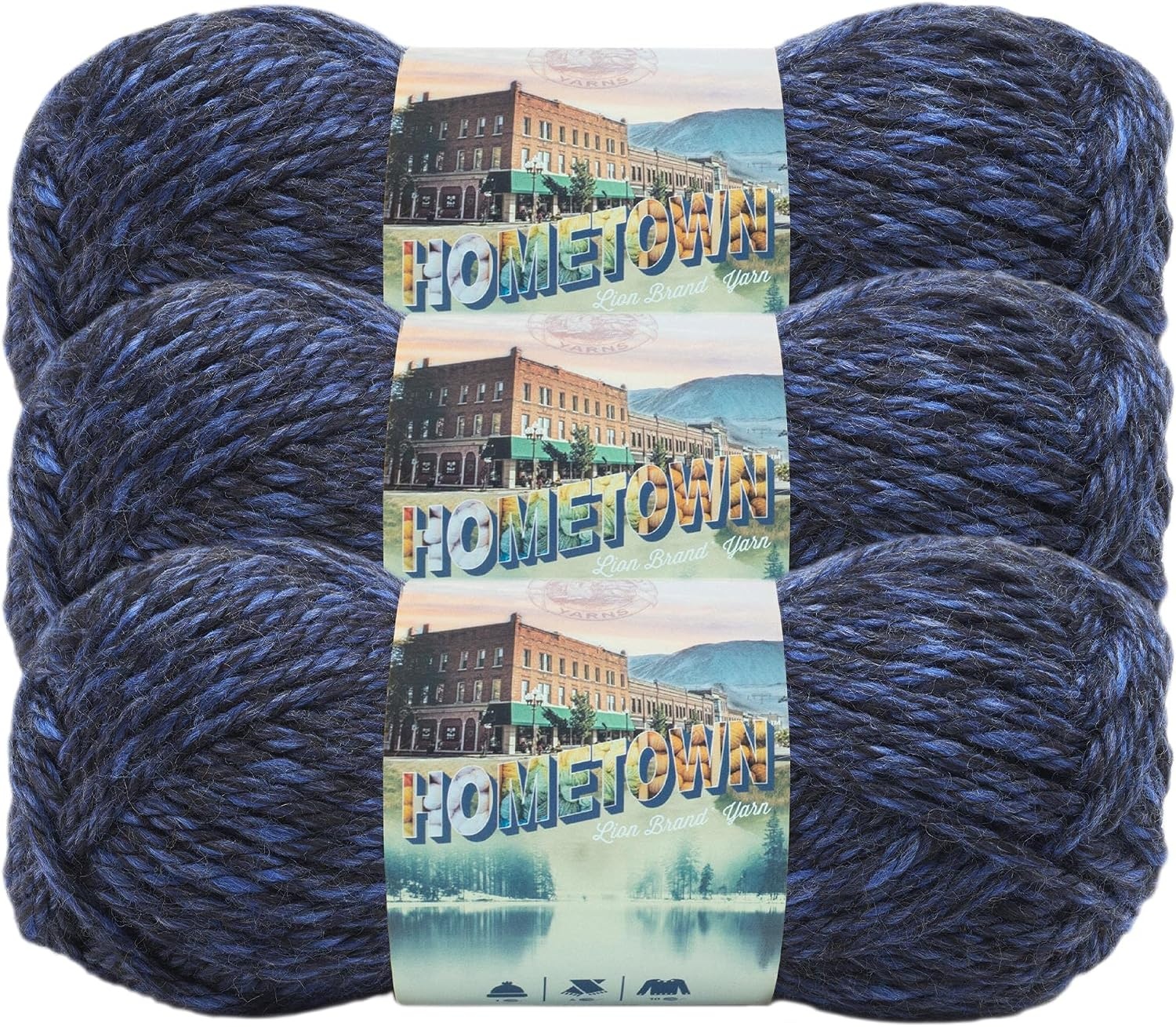 image:imageLion Brand Yarn 135219 Hometown Yarn North Folk Merlot 1 SkeinMilwaukee Midnight
