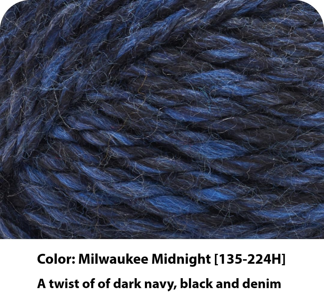 image:imageLion Brand Yarn 135219 Hometown Yarn North Folk Merlot 1 SkeinMilwaukee Midnight