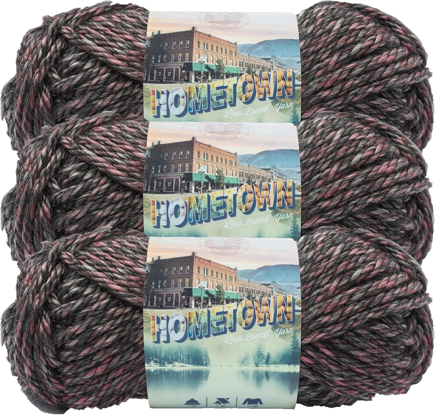 image:imageLion Brand Yarn 135219 Hometown Yarn North Folk Merlot 1 SkeinSalem Creek