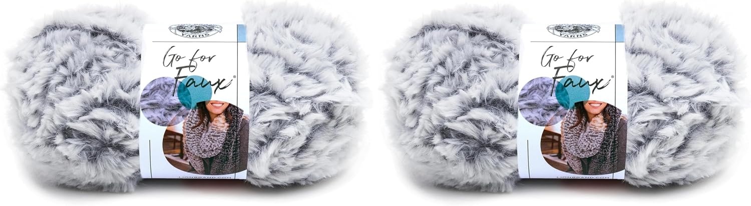 image:imageLion Brand Yarn Bulky Go for Faux Bulky Yarn for Knitting amp Crocheting Baked Alaska 3 PackChinchilla