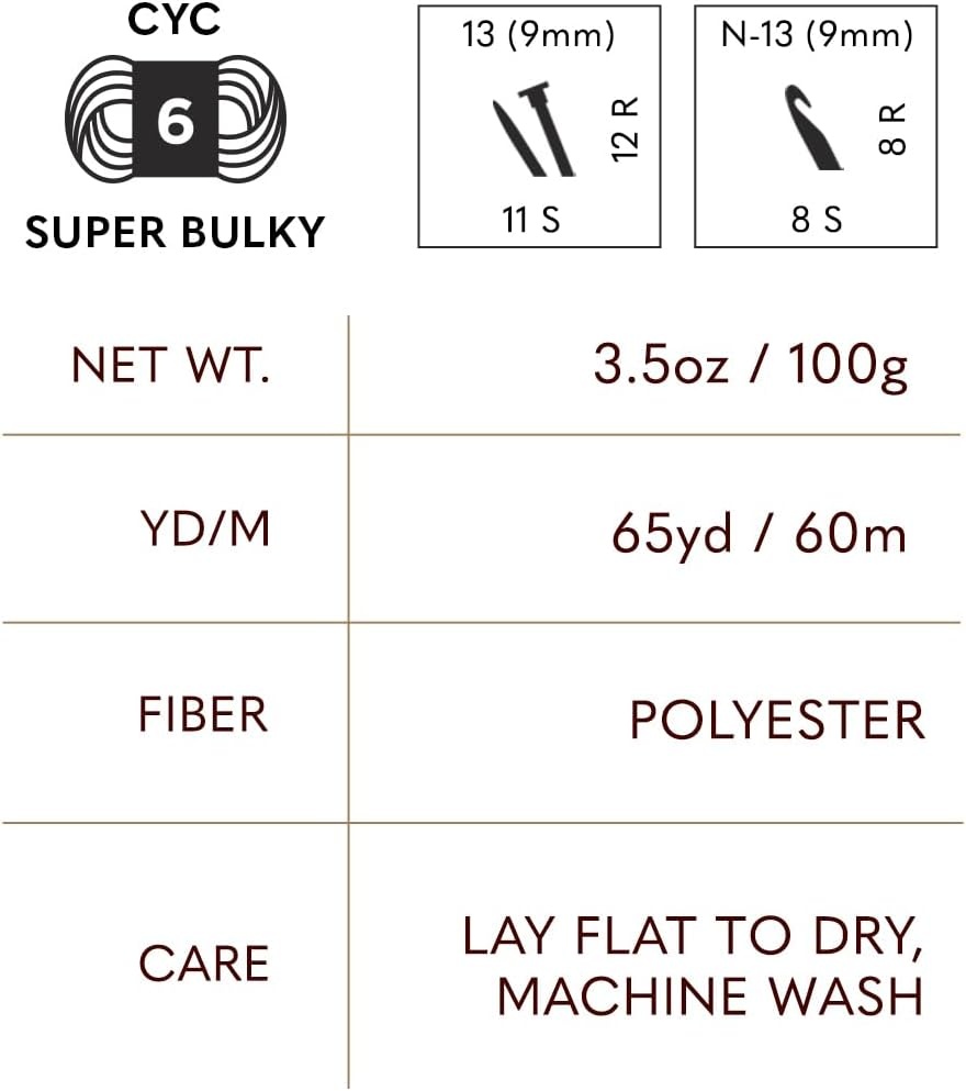 image:imageLion Brand Yarn Bulky Go for Faux Bulky Yarn for Knitting amp Crocheting Baked Alaska 3 PackMink