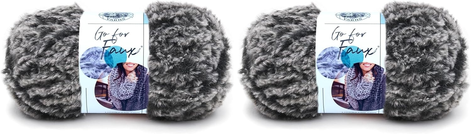 image:imageLion Brand Yarn Bulky Go for Faux Bulky Yarn for Knitting amp Crocheting Baked Alaska 3 PackMink