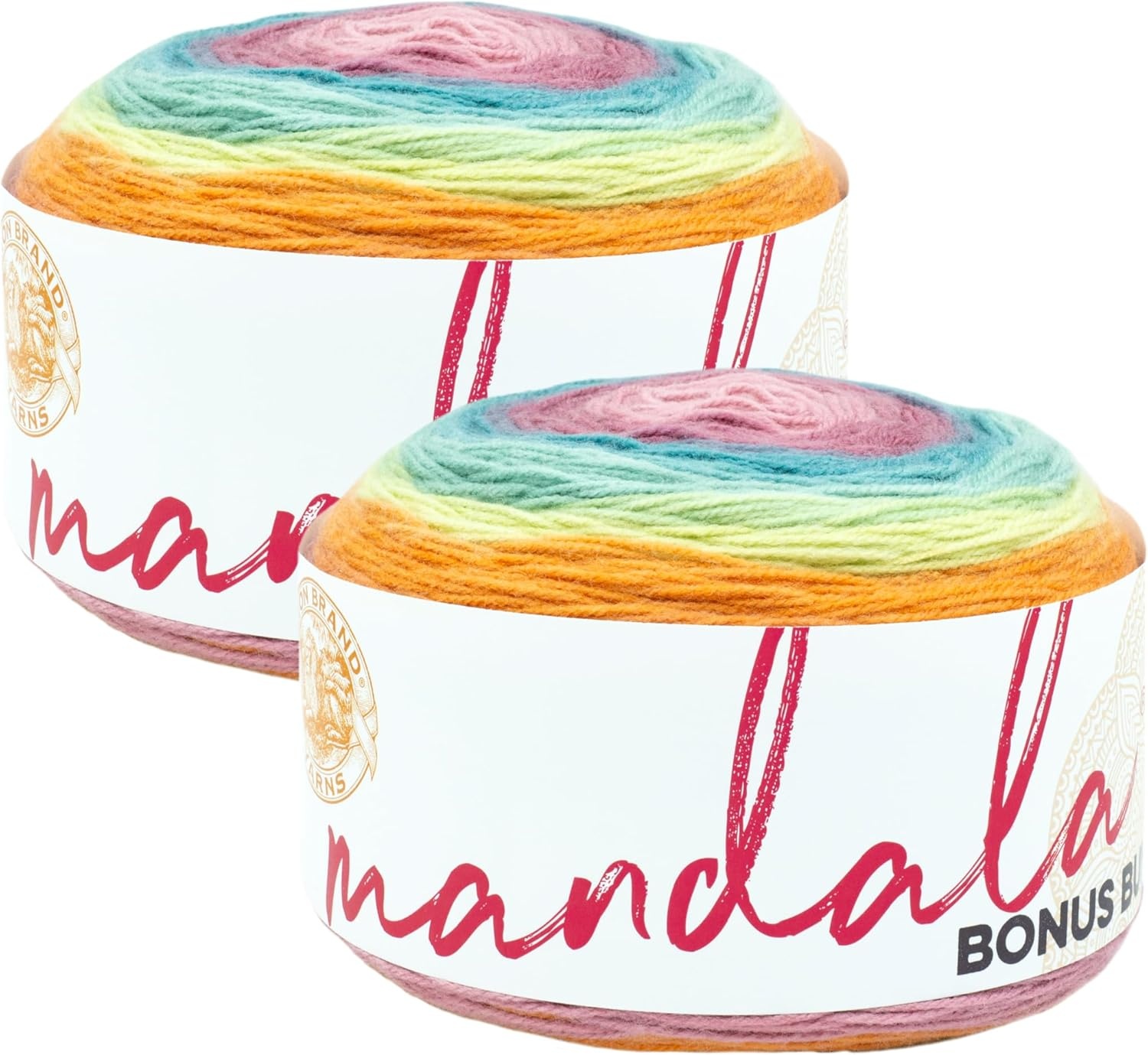 image:imageLion Brand Yarn Colorful Mandala Bonus Bundle Yarn for Knitting Crocheting and Crafting Wood Nymph 1 CakeSasquatch