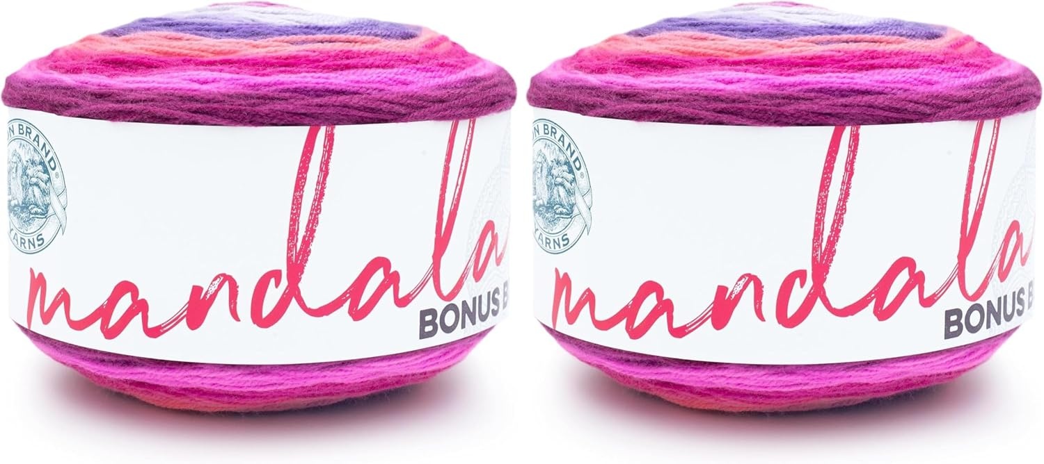 image:imageLion Brand Yarn Colorful Mandala Bonus Bundle Yarn for Knitting Crocheting and Crafting Wood Nymph 1 CakeTalos
