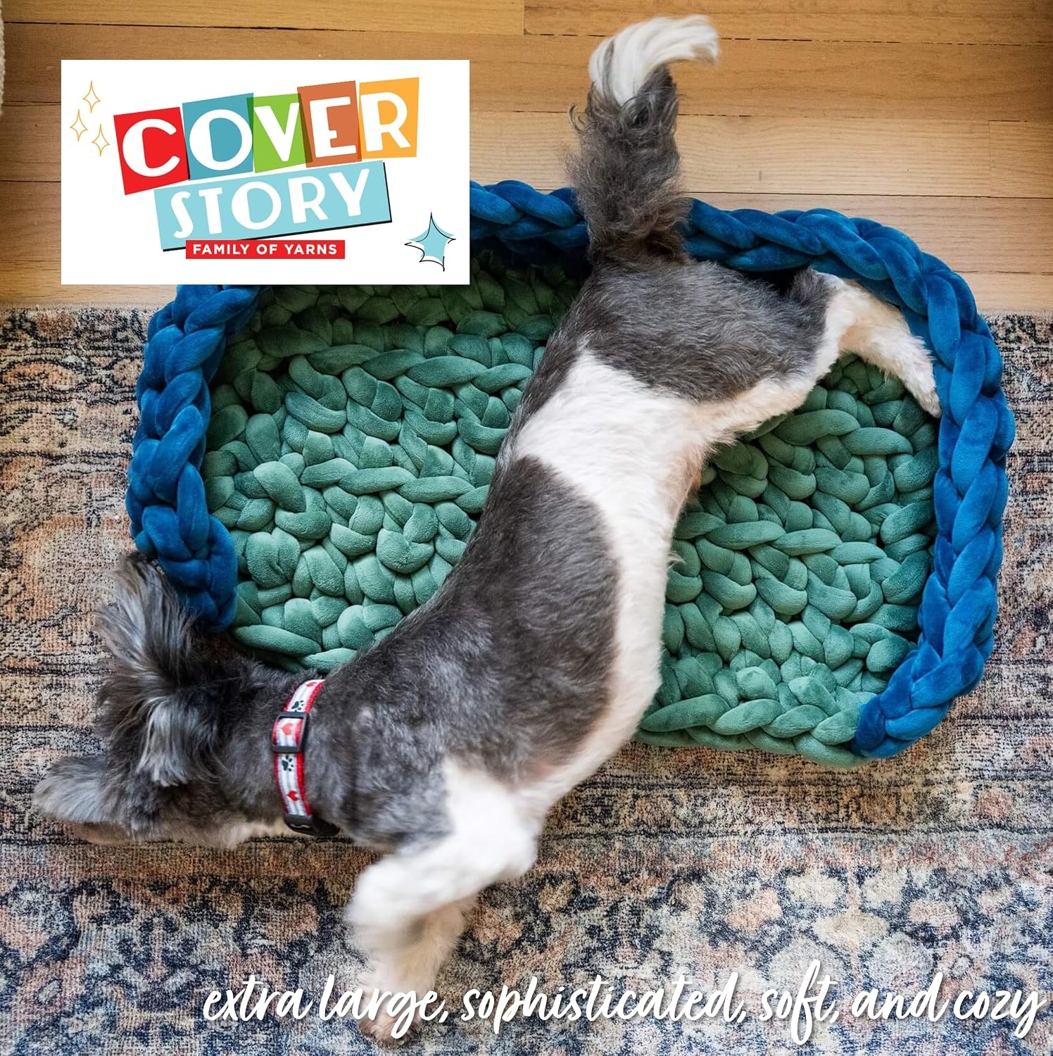 image:imageLion Brand Yarn Cover Story Cozy Luxe Blanket Yarn for Knitting and Crochet Teal 1 PackHunter Green