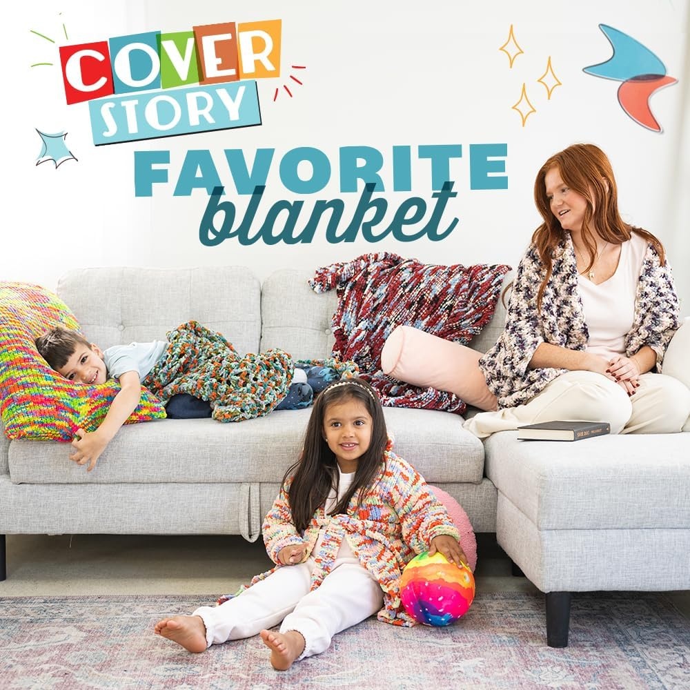 image:imageLion Brand Yarn Cover Story Favorite Blanket Yarn for Knitting and Crochet 223 Yards Lullaby 1 PackBurrrBerry