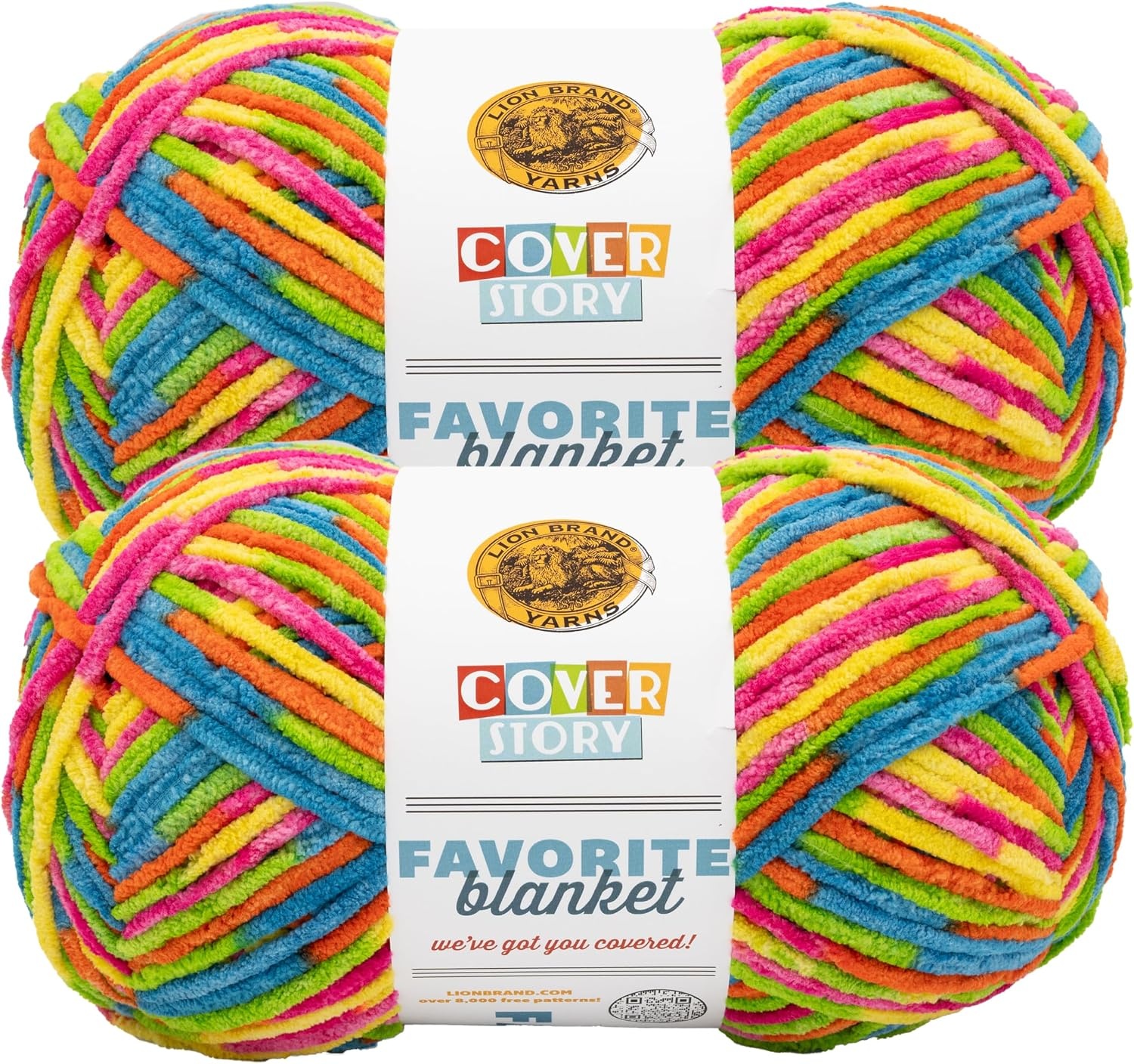 image:imageLion Brand Yarn Cover Story Favorite Blanket Yarn for Knitting and Crochet 223 Yards Lullaby 1 PackFrizzle