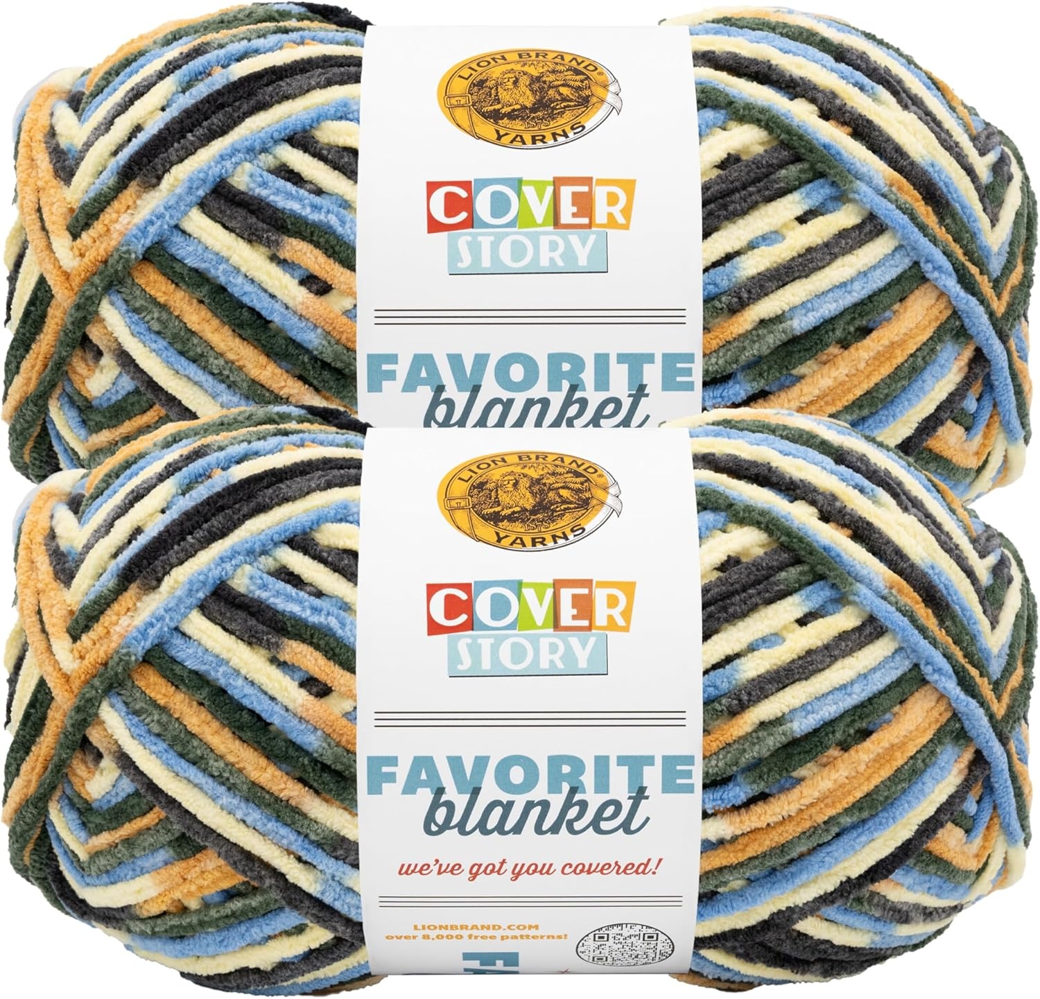 image:imageLion Brand Yarn Cover Story Favorite Blanket Yarn for Knitting and Crochet 223 Yards Lullaby 1 PackSandstorm