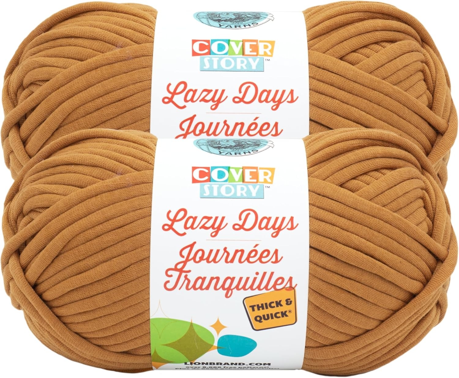 image:imageLion Brand Yarn Cover Story Lazy Days Thick amp Quick Blanket Yarn Eggplant 1 PackAmber
