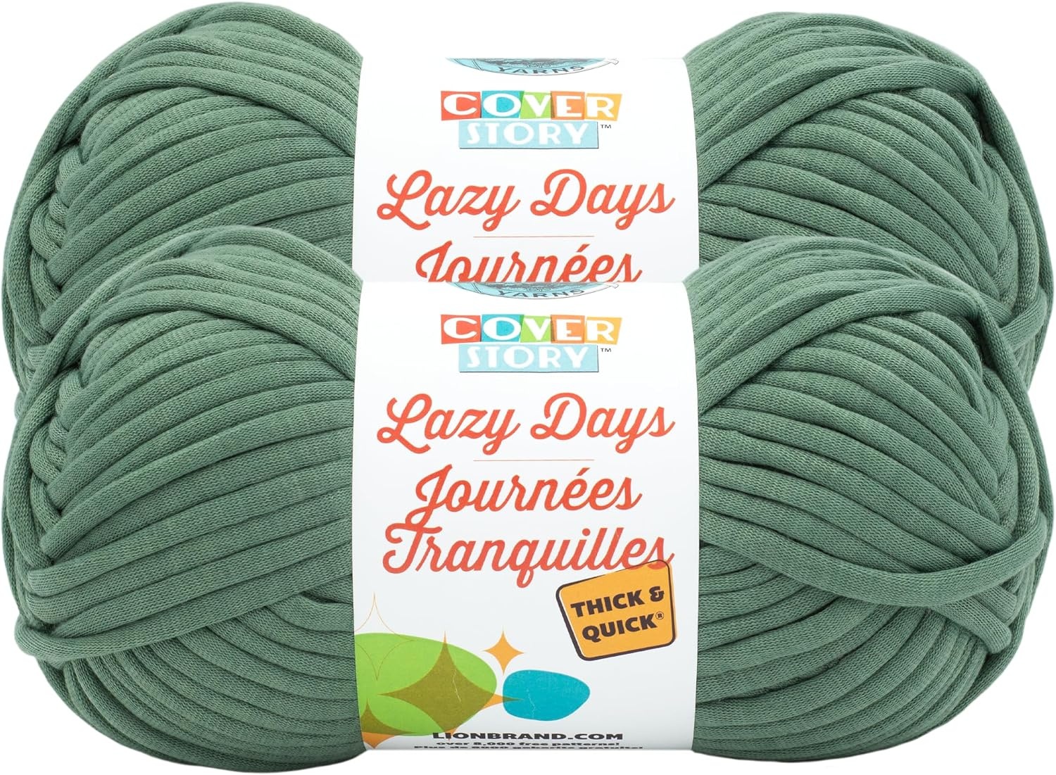 image:imageLion Brand Yarn Cover Story Lazy Days Thick amp Quick Blanket Yarn Eggplant 1 PackEvergreen