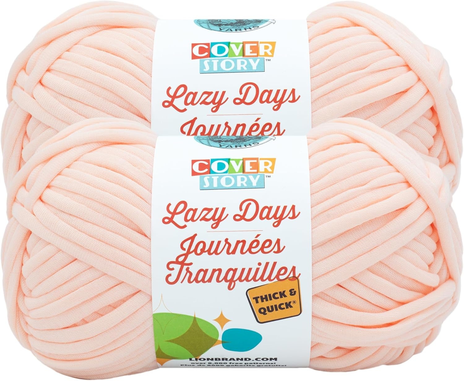 image:imageLion Brand Yarn Cover Story Lazy Days Thick amp Quick Blanket Yarn Eggplant 1 PackLight Pink