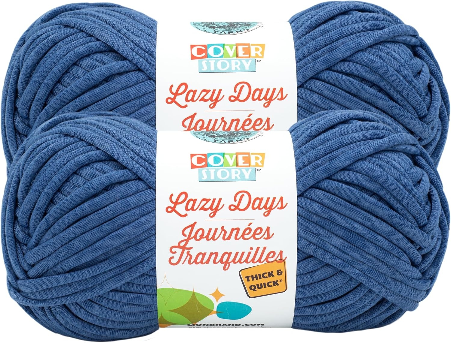 image:imageLion Brand Yarn Cover Story Lazy Days Thick amp Quick Blanket Yarn Eggplant 1 PackNavy