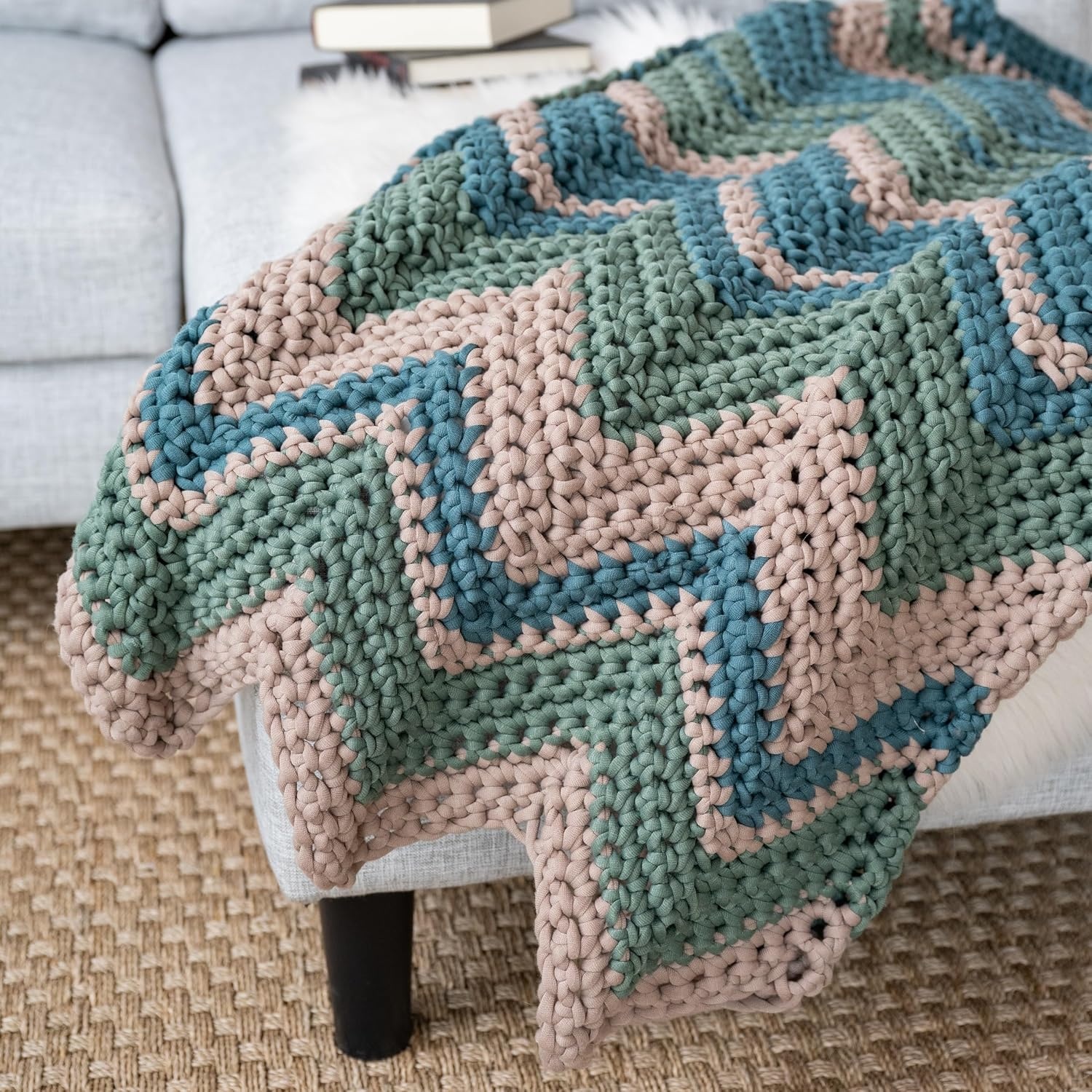 image:imageLion Brand Yarn Cover Story Lazy Days Thick amp Quick Blanket Yarn Eggplant 1 PackPumpkin