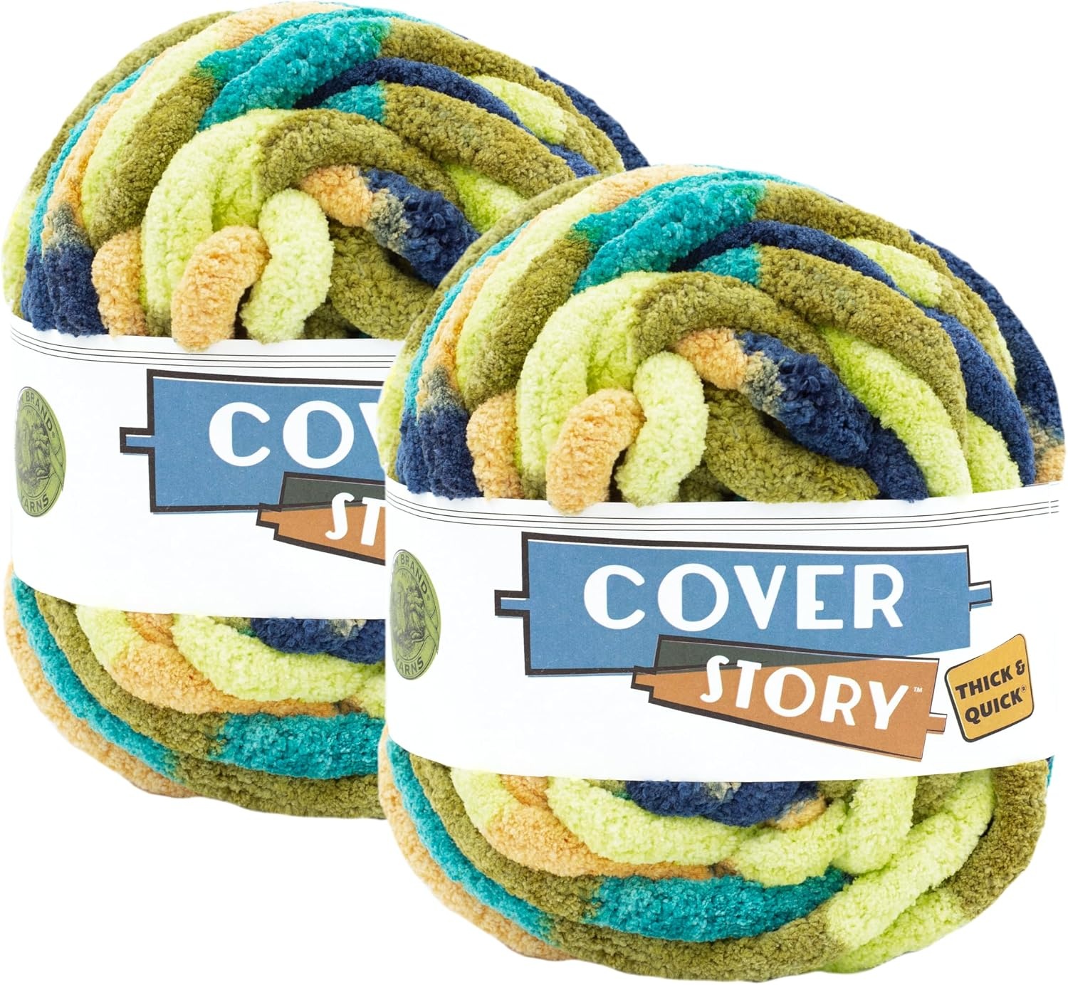 image:imageLion Brand Yarn Cover Story Thick amp Quick Blanket Yarn Marsh 1 PackAquatic
