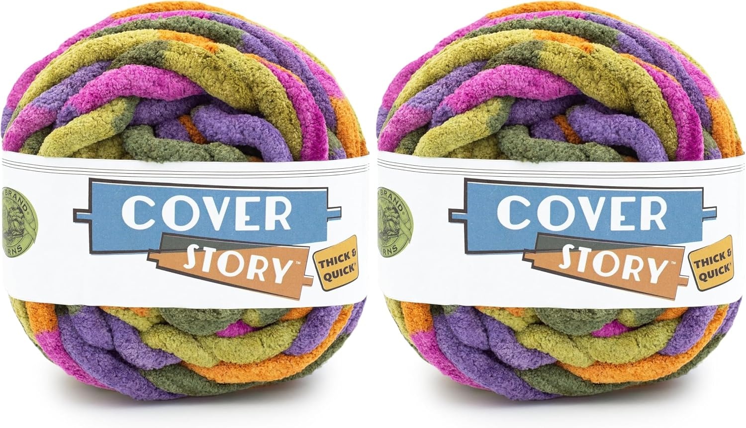 image:imageLion Brand Yarn Cover Story Thick amp Quick Blanket Yarn Marsh 1 PackForest Path