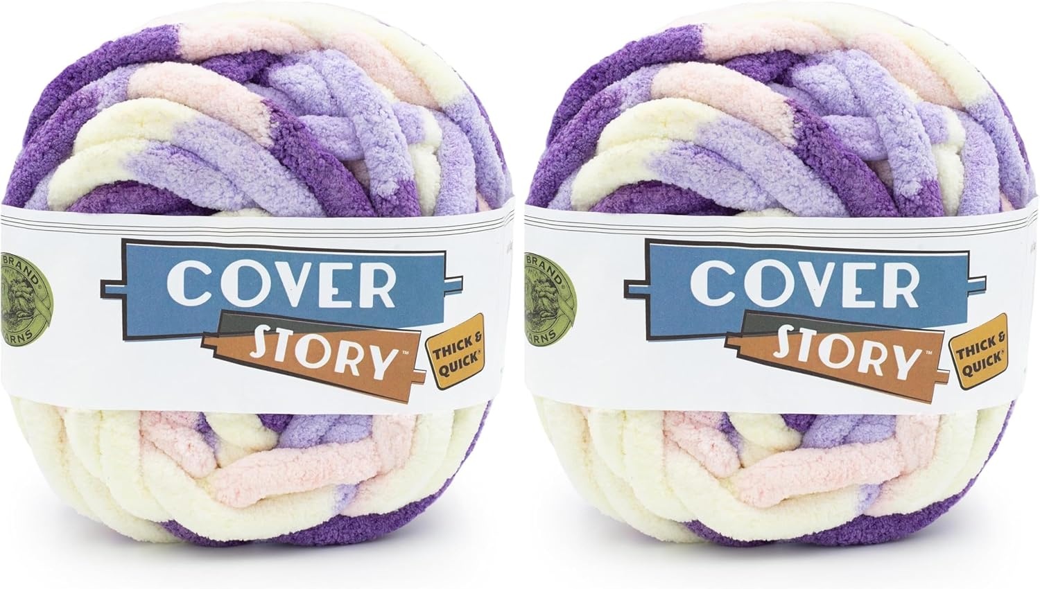 image:imageLion Brand Yarn Cover Story Thick amp Quick Blanket Yarn Marsh 1 PackLavender Fields