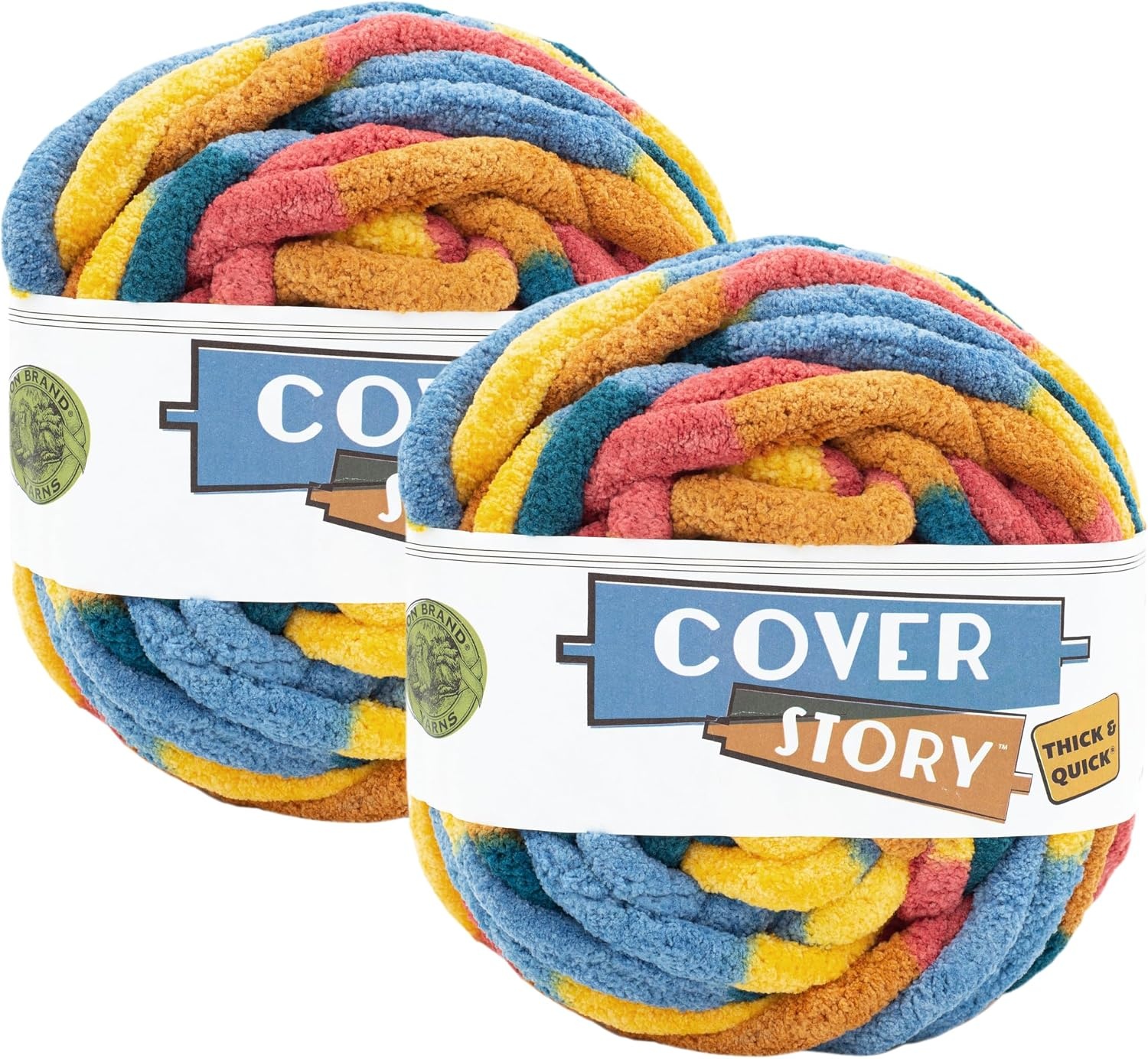image:imageLion Brand Yarn Cover Story Thick amp Quick Blanket Yarn Marsh 1 PackRiver Rocks