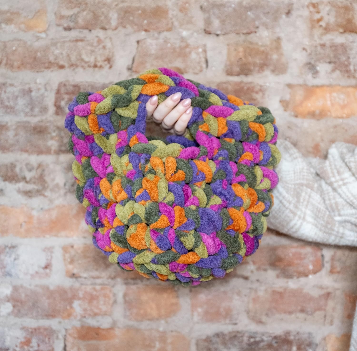 image:imageLion Brand Yarn Cover Story Thick amp Quick Blanket Yarn Marsh 1 PackRiver Rocks