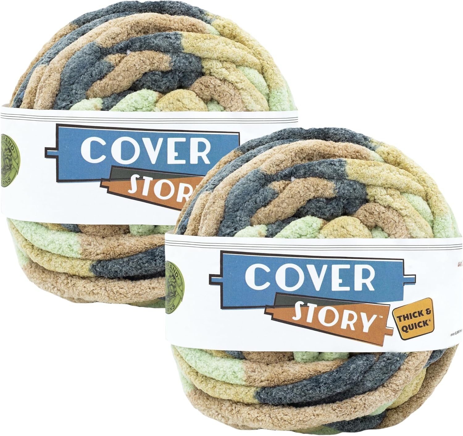 image:imageLion Brand Yarn Cover Story Thick amp Quick Blanket Yarn Marsh 1 PackSand Dunes