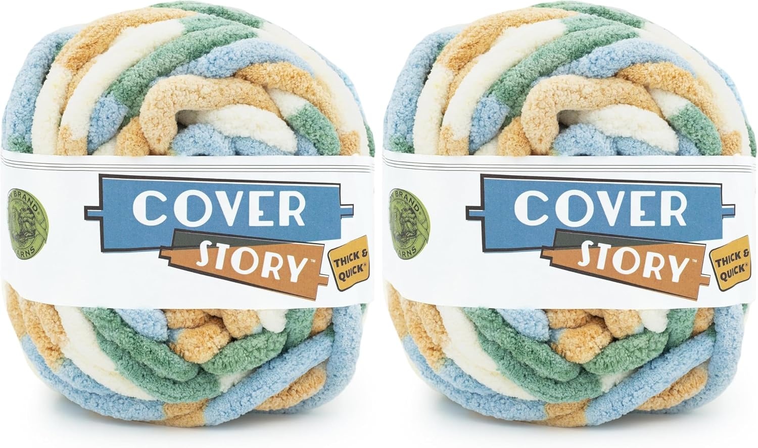 image:imageLion Brand Yarn Cover Story Thick amp Quick Blanket Yarn Marsh 1 PackSeashore